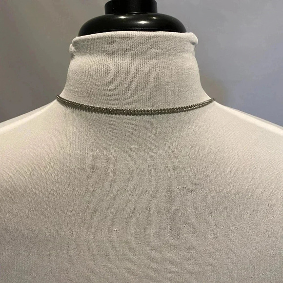 Banana Republic Braided Leather Tassel Necklace, Gray - Picture 2 of 5